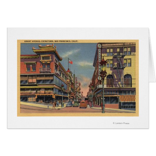 View of Grant Avenue, Chinatown Cards (Front Horizontal)