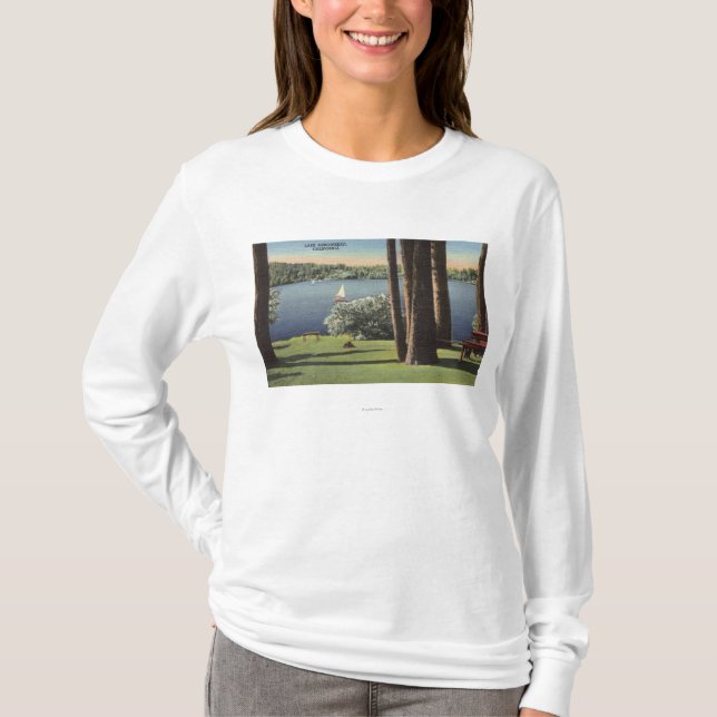 View of Grassy Shore & Lake T-Shirt (Front)