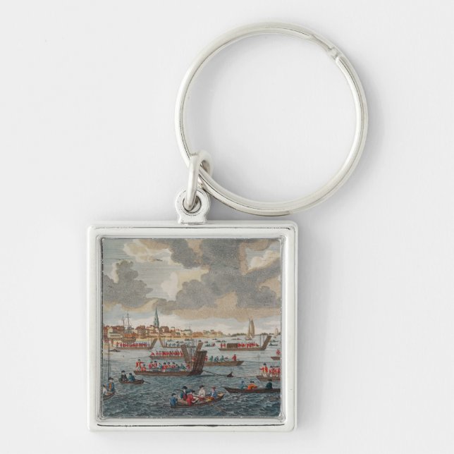 View of Gravesend with troops Keychain (Front)