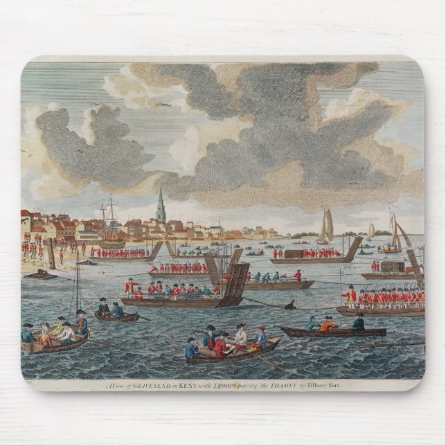 View of Gravesend with troops Mouse Pad (Front)