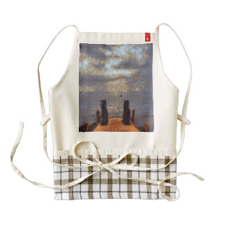 View of great storm from lake shore zazzle HEART apron