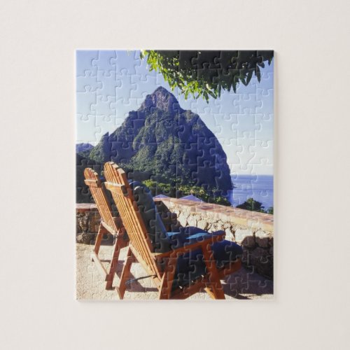 View of Gros Piton from Stonefield Estate Villa Jigsaw Puzzle