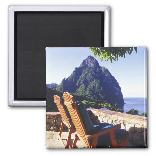 View of Gros Piton from Stonefield Estate Villa Magnet