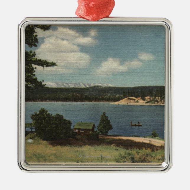 View of Grout Bay from Dana Point Metal Ornament (Front)