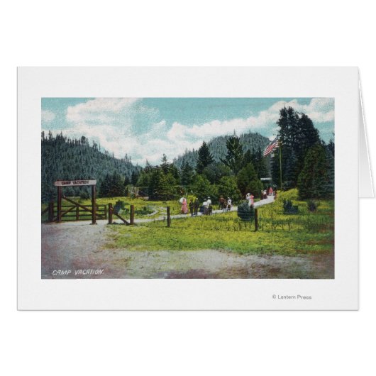 View of Guests on a Stroll through the Grounds Cards (Front Horizontal)