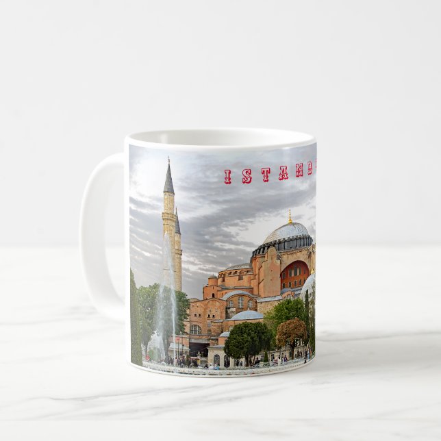 View of Hagia Sophia. (Hagia Sophia Museum). Coffee Mug (Front Left)