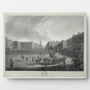 View of Hanover Square, engraved by Robert Pollard Plaque