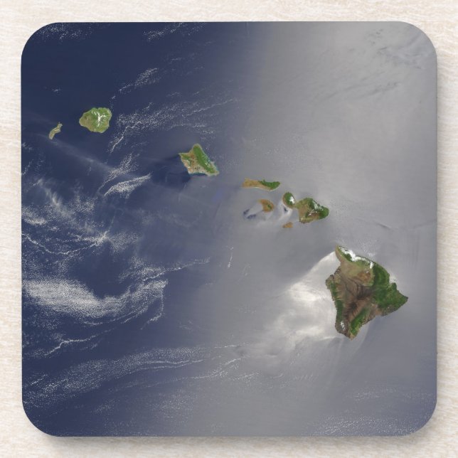 View of Hawaii from Space Beverage Coaster (Front)