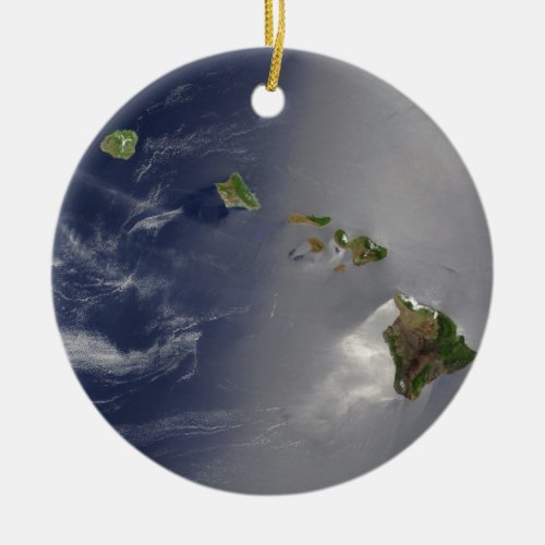 View of Hawaii from Space Ceramic Ornament