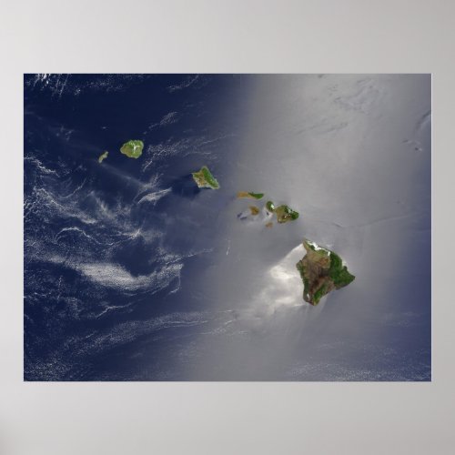 View of Hawaii from Space Poster