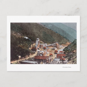 View of Hecla Mine Looking Down the Canyon Postcard