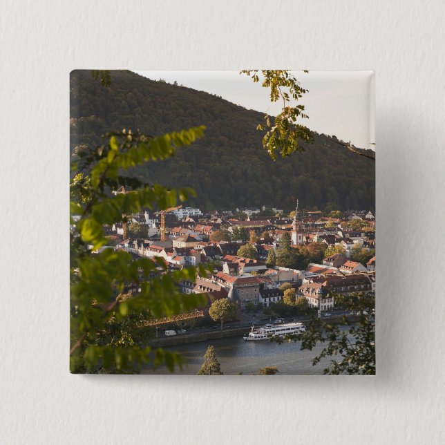 View of Heidelberg's Old Town Pinback Button (Front)