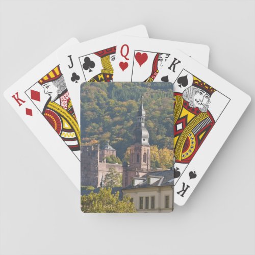 View of Heidelbergs Old Town Playing Cards
