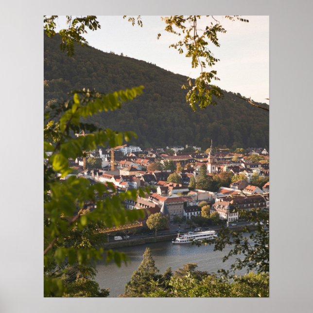 View of Heidelberg's Old Town Poster (Front)