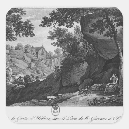 View of Heloise grotto the park La Garenne Square Sticker