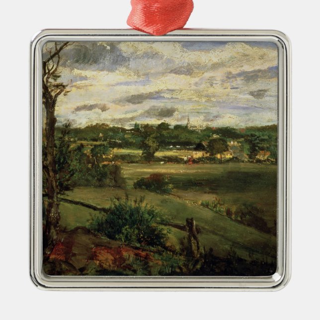 View of Highgate from Hampstead Heath, c.1834 Metal Ornament (Front)