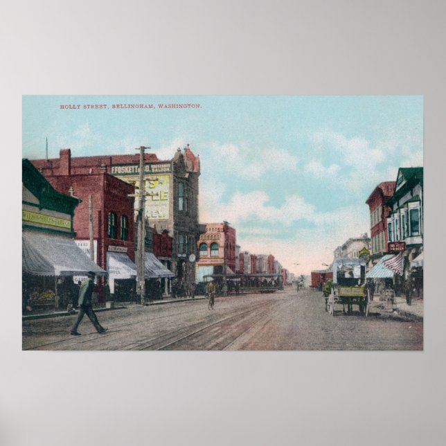 View of Holly StreetBellingham, WA Poster (Front)