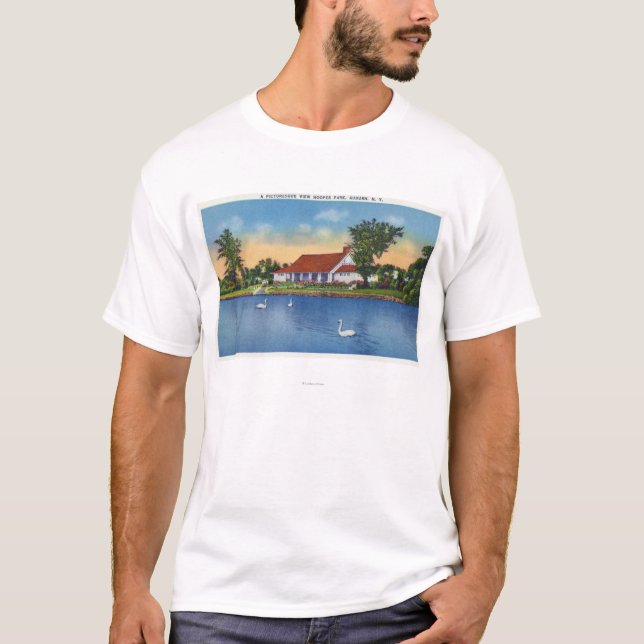 View of Hoopes Park Swans on the Lake T-Shirt (Front)