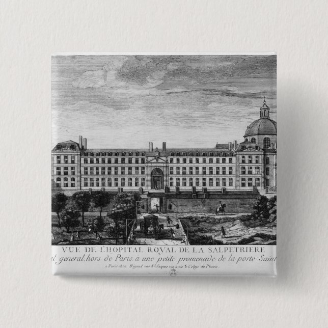 View of Hopital Royal de La Salpetriere Button (Front)