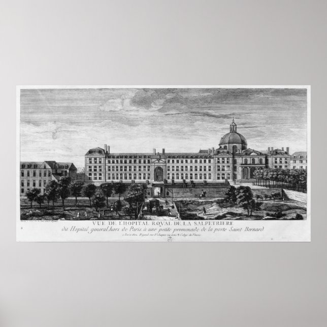 View of Hopital Royal de La Salpetriere Poster (Front)
