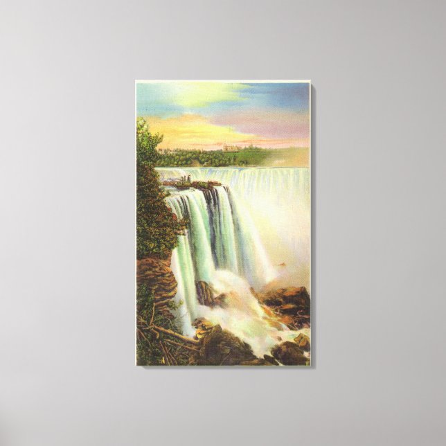 View of Horseshoe Falls from Goat Island Canvas Print (Front)