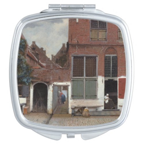 View of houses in Delft by Johannes Vermeer Makeup Mirror