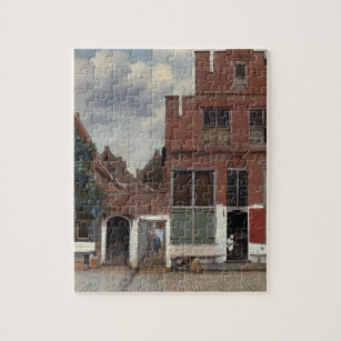 View of houses in Delft The Little Street Jigsaw Puzzle