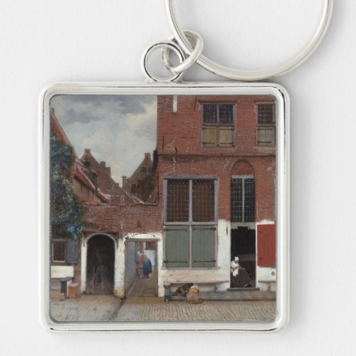 View of houses in Delft The Little Street Keychain