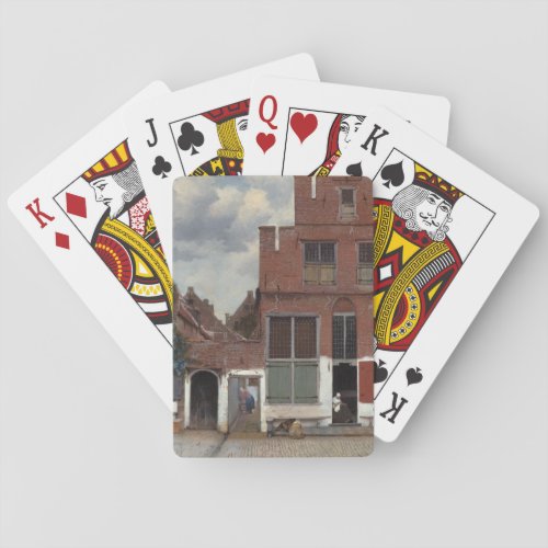 View of houses in Delft The Little Street Poker Cards