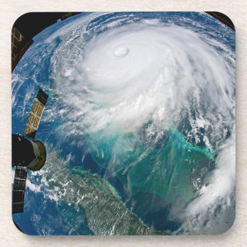 View Of Hurricane Dorian Beverage Coaster