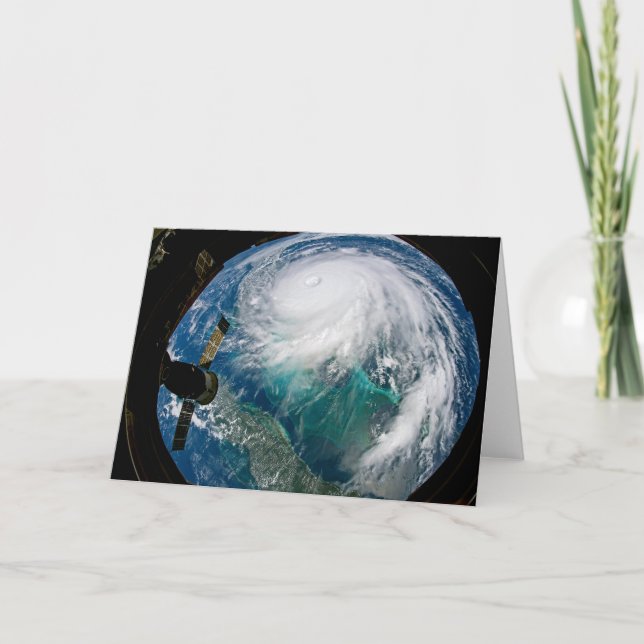 View Of Hurricane Dorian. Card (Front)