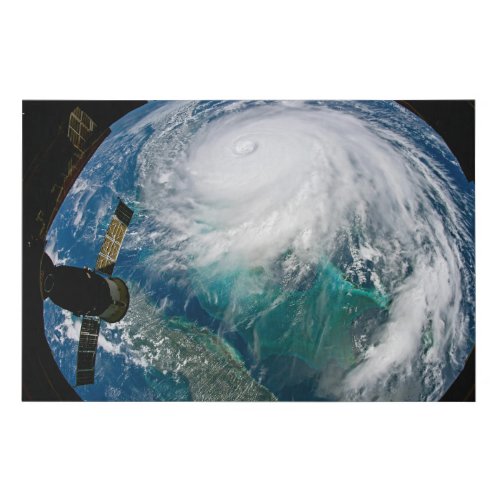 View Of Hurricane Dorian Faux Canvas Print