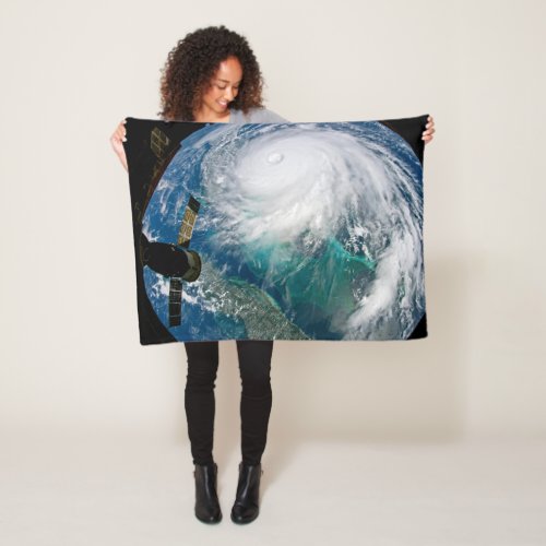 View Of Hurricane Dorian Fleece Blanket