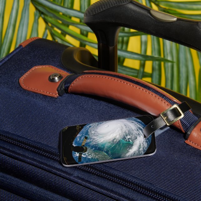 View Of Hurricane Dorian. Luggage Tag (Front Insitu 3)