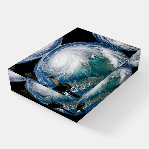 View Of Hurricane Dorian Paperweight
