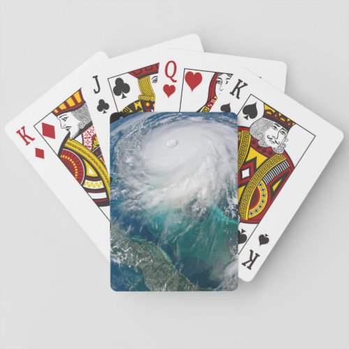View Of Hurricane Dorian Playing Cards