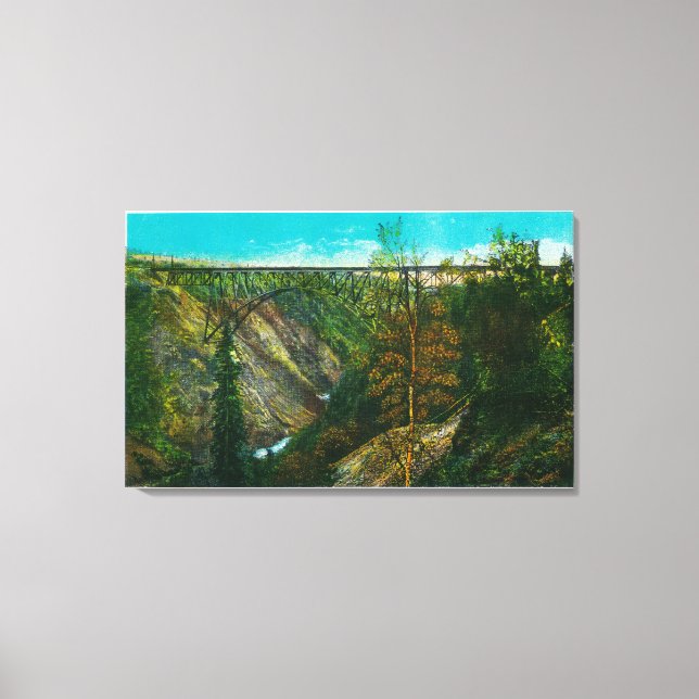 View of Hurricane Gulch Bridge, Alaska Canvas Print (Front)
