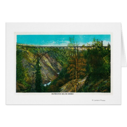View of Hurricane Gulch Bridge, Alaska Cards (Front Horizontal)