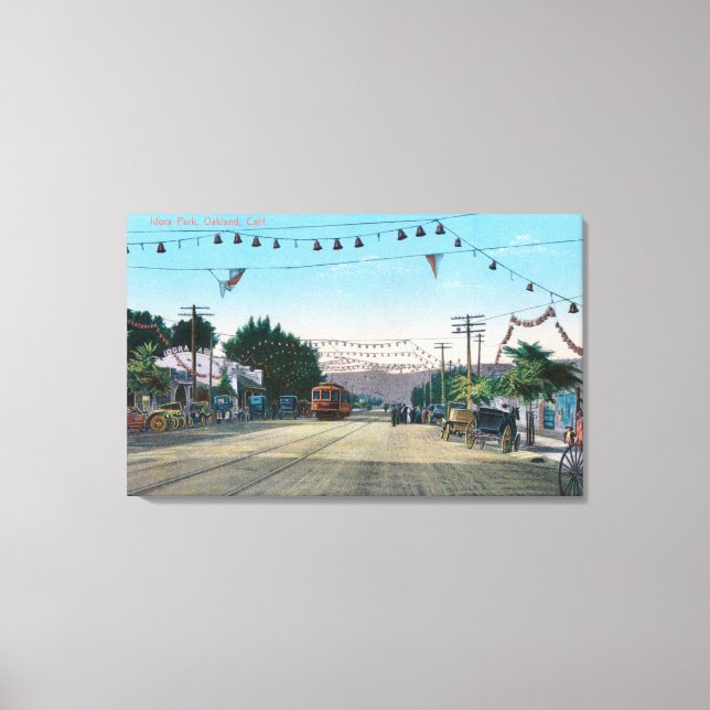 View of Idora Park from StreetOakland, CA Canvas Print (Front)