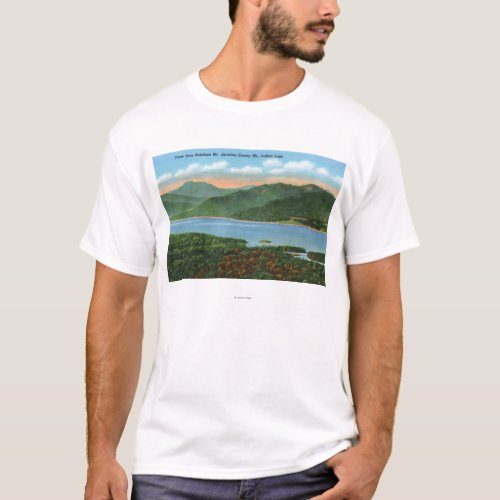 View of Indian Lake and Snowy Mountain T_Shirt