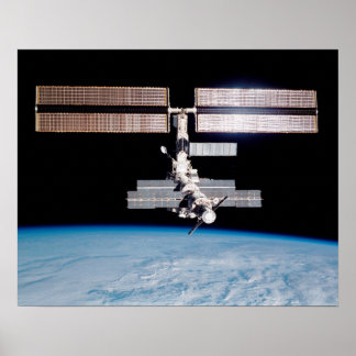 View of International Space Station from Endeavour Poster