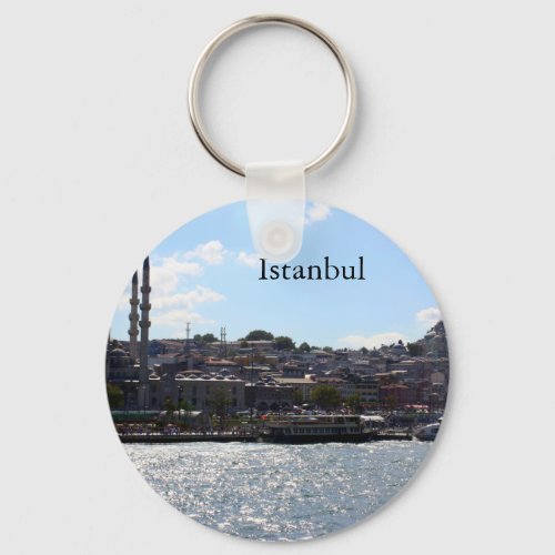 View of Istanbul Harbor Keychain