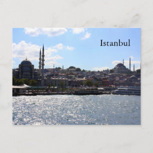 View of Istanbul Harbor Postcard