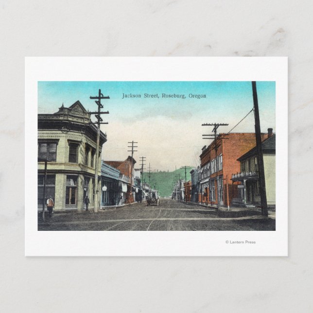 View of Jackson StreetRoseburg, OR Postcard (Front)