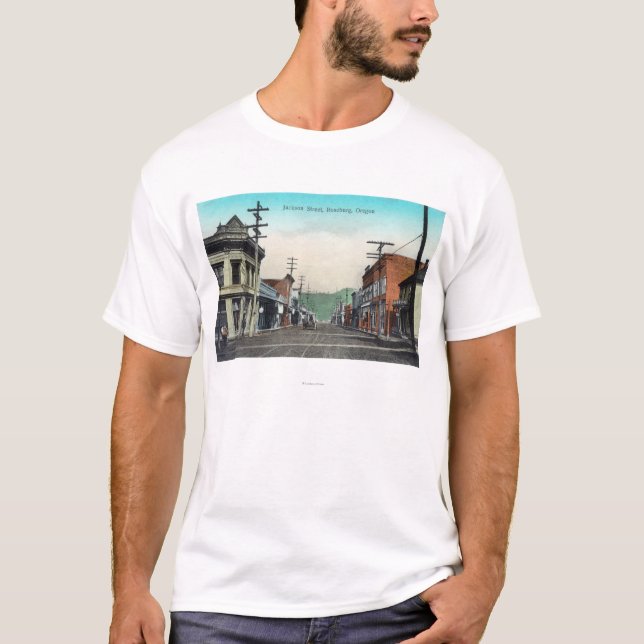 View of Jackson StreetRoseburg, OR T-Shirt (Front)