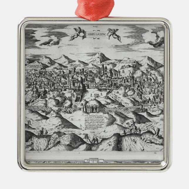 View of Jerusalem, 1570 ? Metal Ornament (Front)