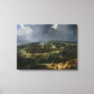 View of Jerusalem from the Valley of Jehoshaphat Canvas Print