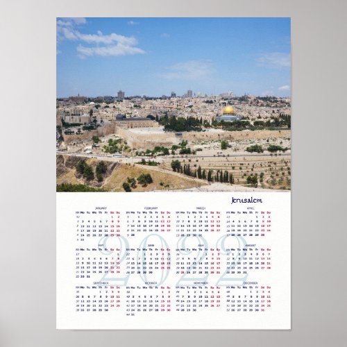 View of Jerusalem Old City Israel  2022 Poster