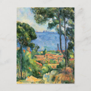 View of L’Estaque and the If Castle by Cezanne Postcard