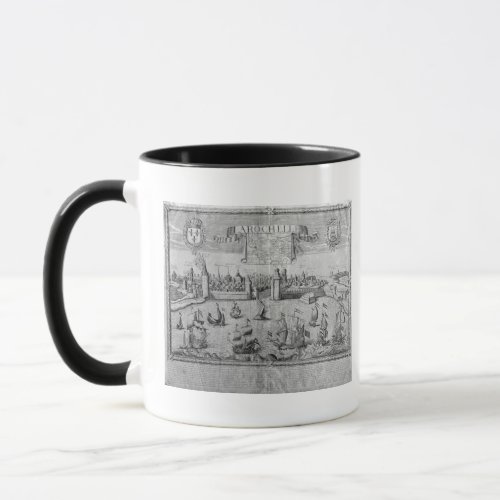 View of La Rochelle signed by Jollain engraving Mug